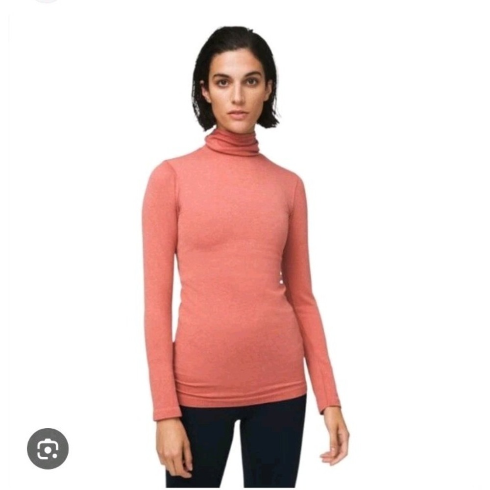 Lululemon Yin Vibes Turtleneck Copper Clay Long Sleeve Shirt Women's Size 6